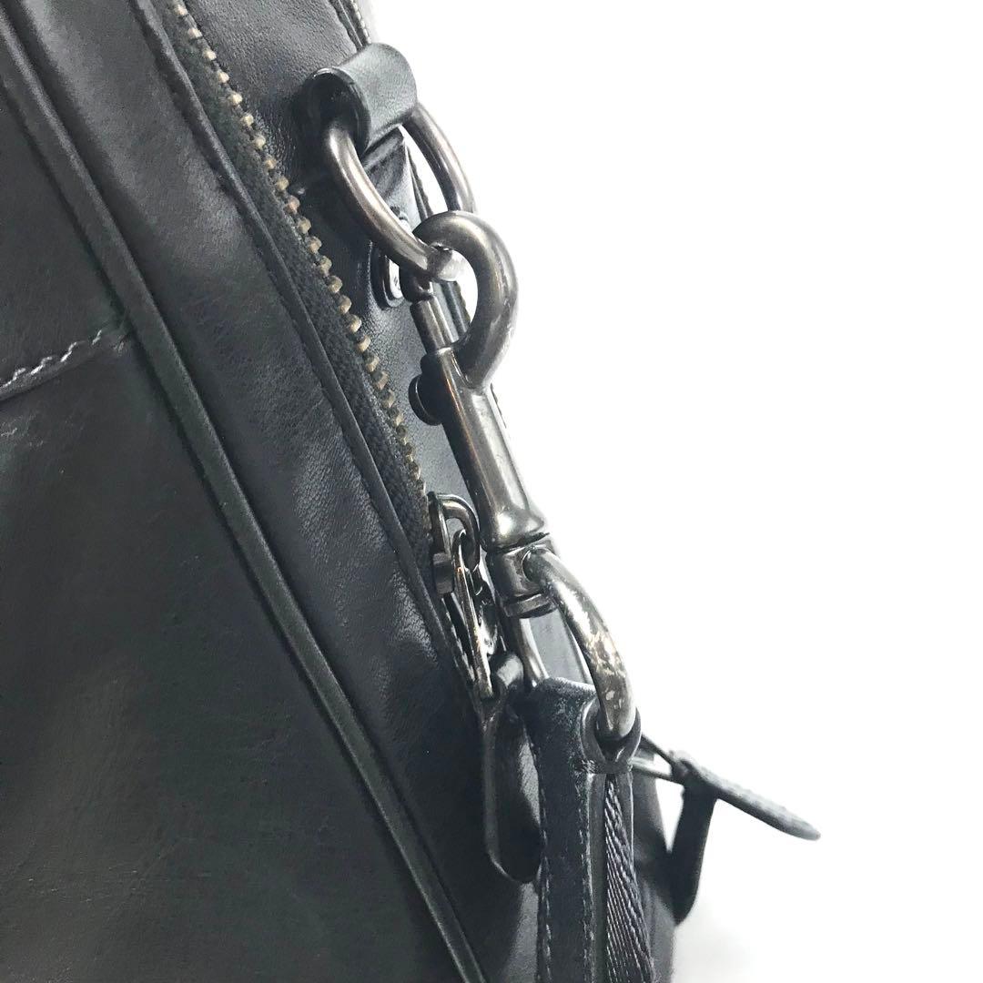 コーチ COACH ビジネスバッグ ブラック レザー ショルダー 23791