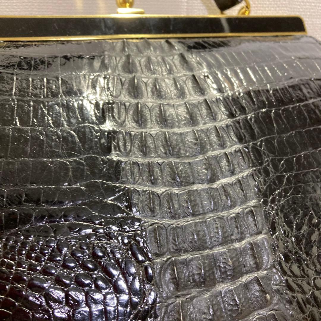 本物　カイマンクロコダイル　ハンドバッグ