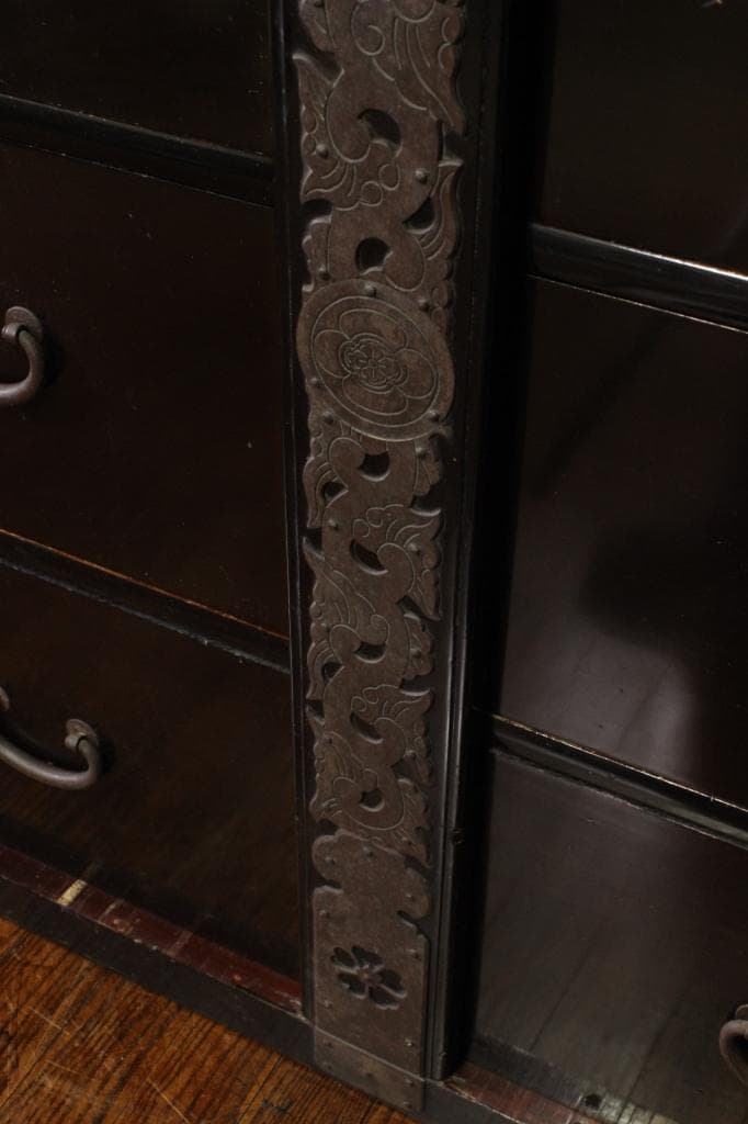 総桐！前棒付きの時代箪笥！古布/サイドボード/古民藝/和家具/古道具