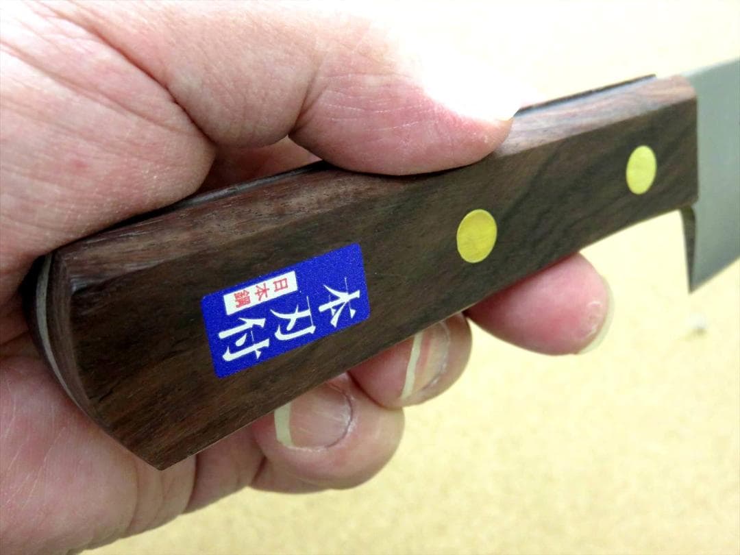 関の刃物 ガラスキ包丁 180mm 正広 ハガネ 骨スキ 関節を切断 片刃 右利
