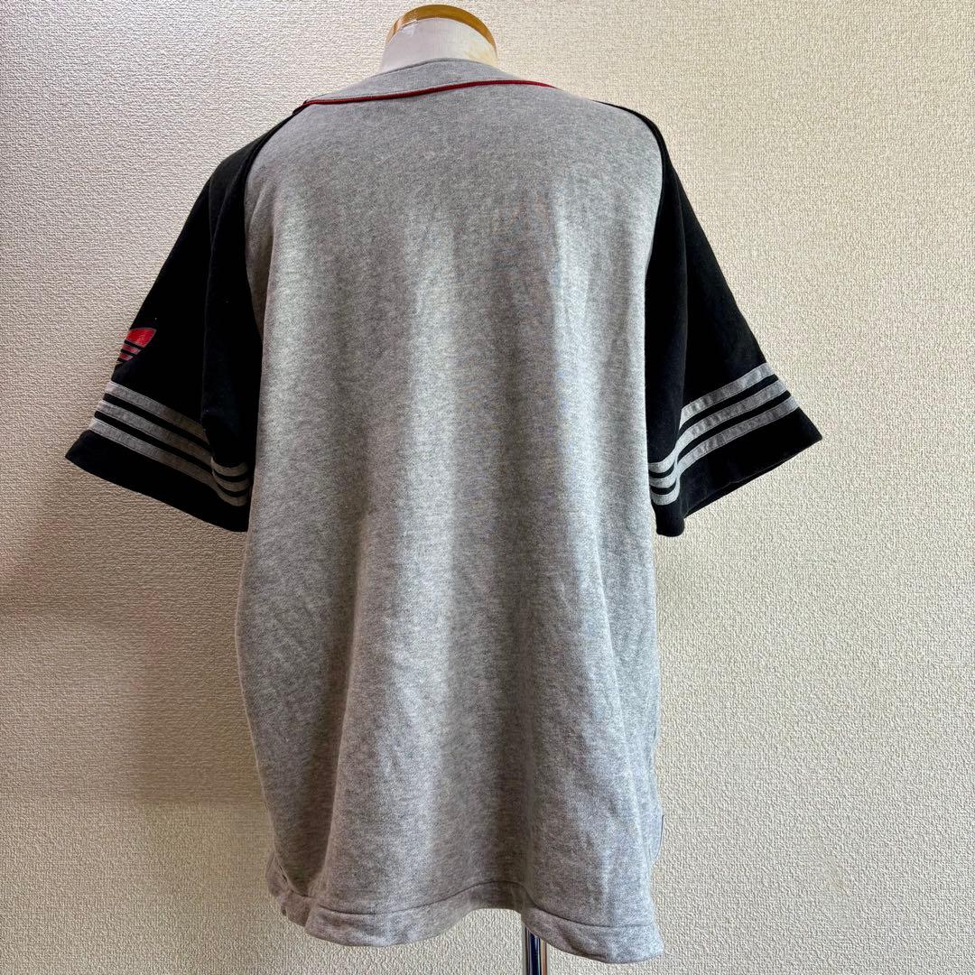 激レア80s 90s アディダス adidas デサント製 ベースボールシャツ