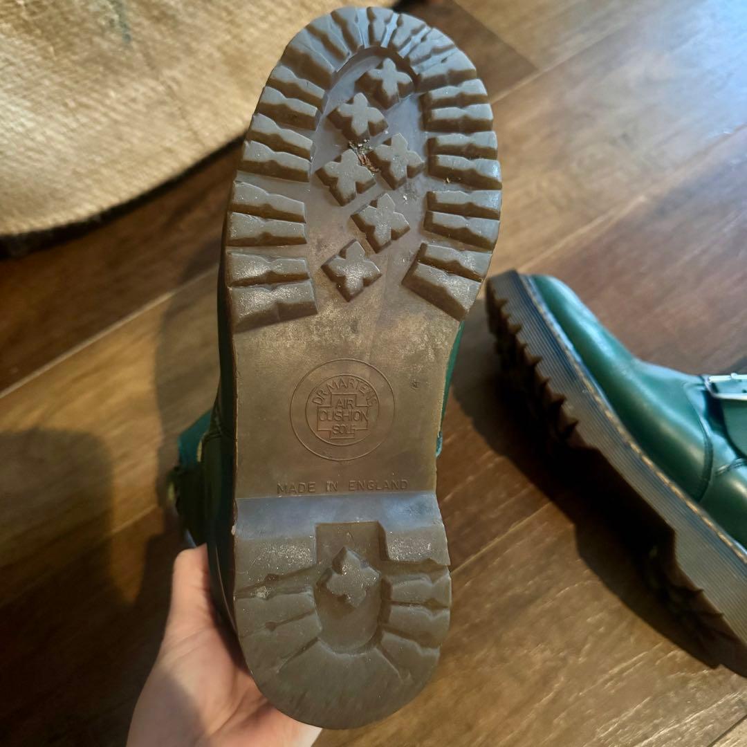 イングランド製 ドクターマーチン エンジニアブーツ緑 UK5 希少