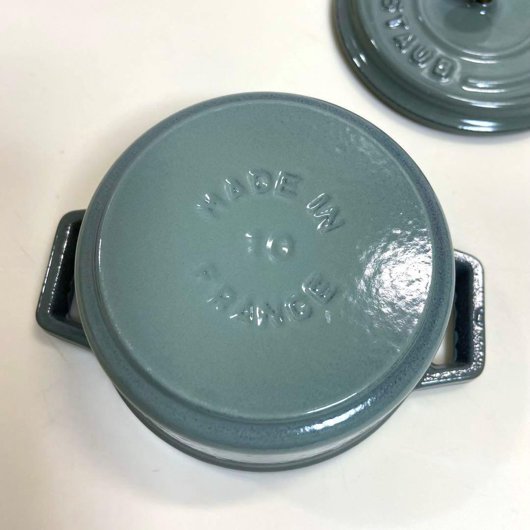 【美品】ストウブ　ピコ　ココット　ラウンド10cm 両手鍋　ホーロー鍋