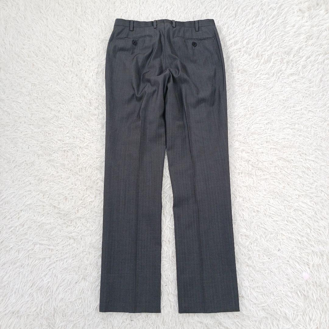 ブラックレーベル　スーツ　日本製　グレー　シャドーストライプ　サイズ36R