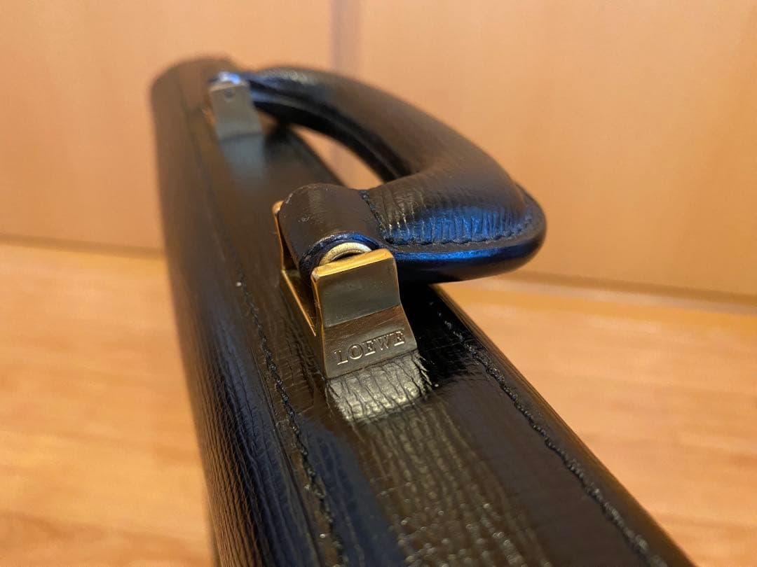 LOEWE レザー ビジネスバッグ ブラック