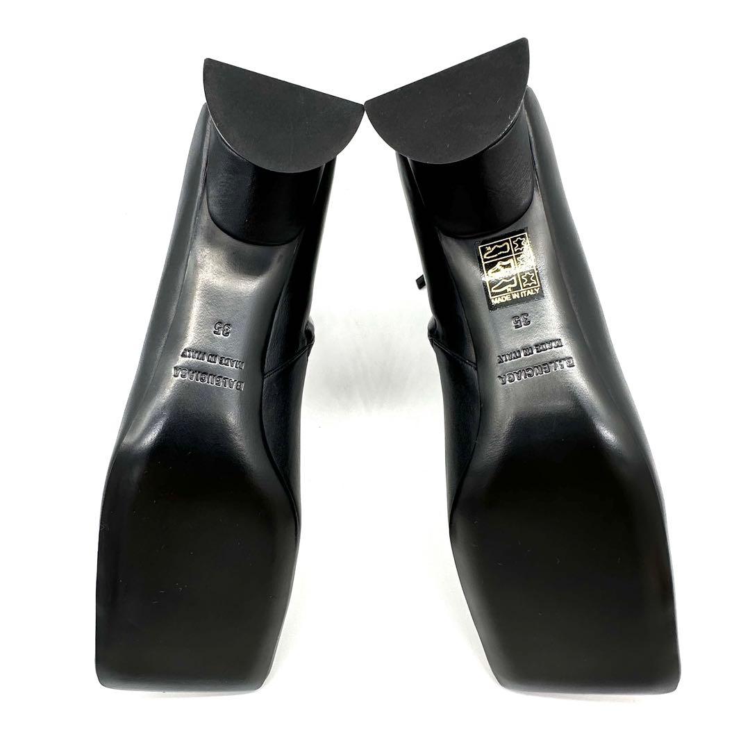 〈新品〉BALENCIAGA【22】スクエアトゥ サイドジップ ショートブーツ