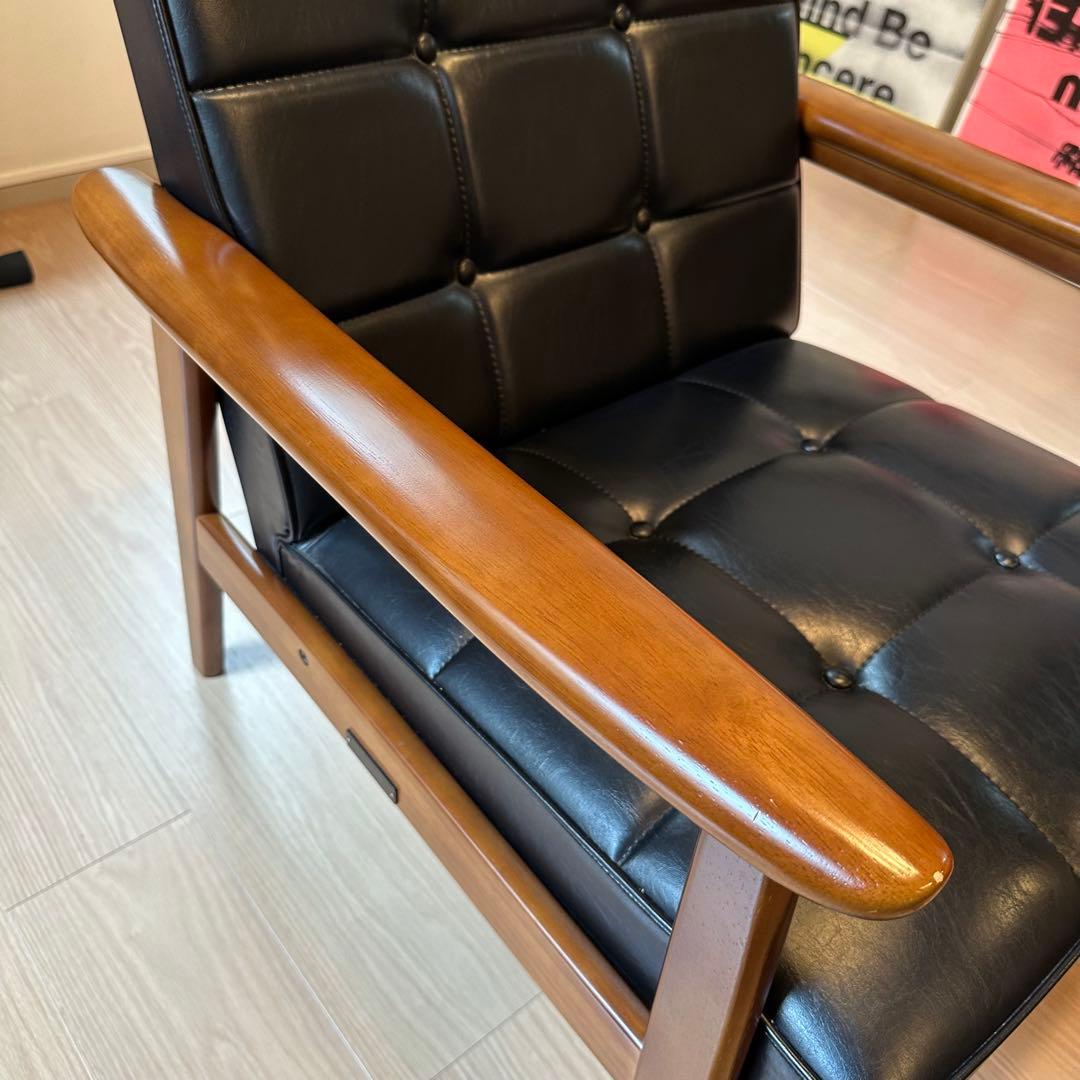カリモク60 Kチェア 1シーター　スタンダードブラック【美品】