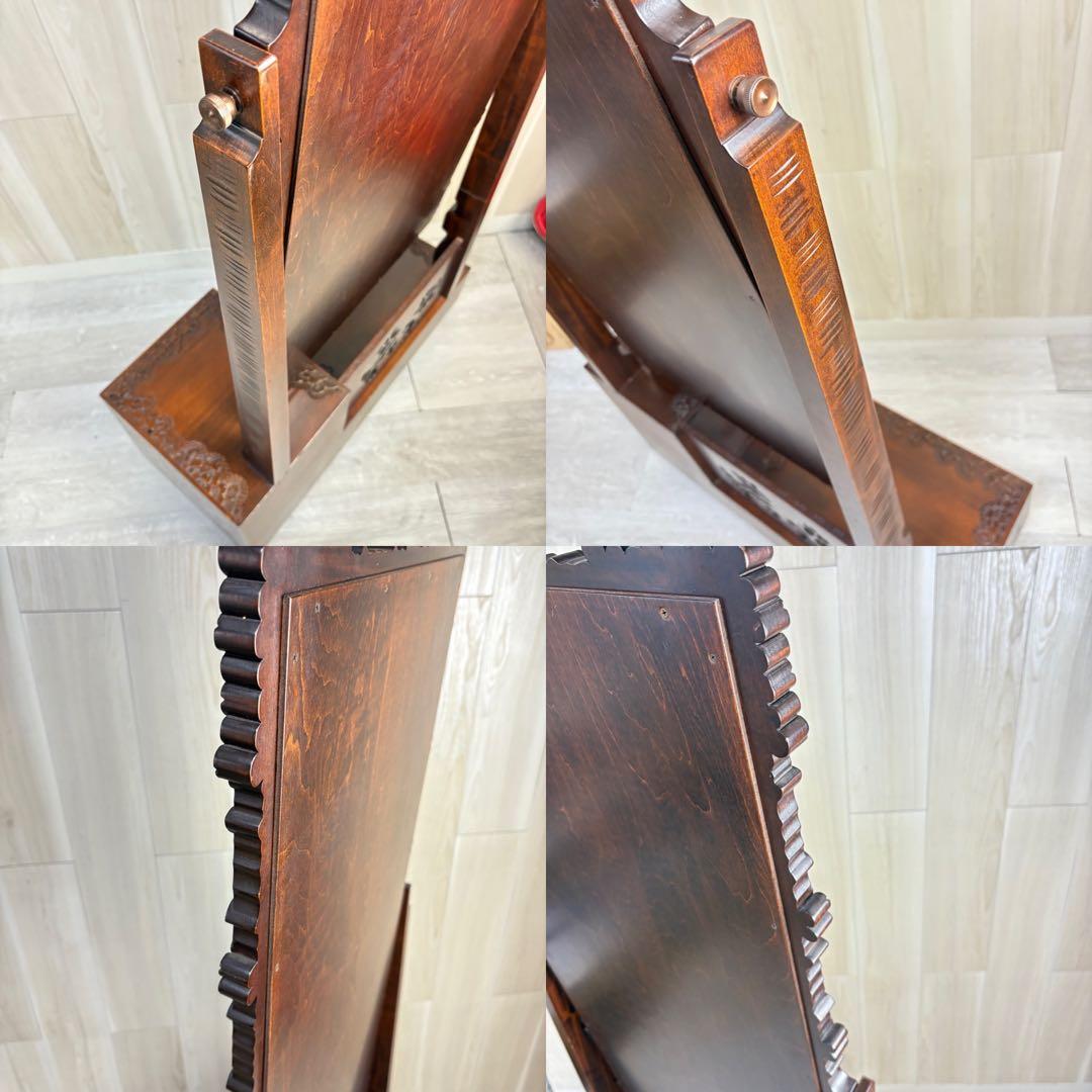 【元祖 軽井沢彫】軽井沢彫 鏡台　桜 さくら彫刻 大阪屋家具店　ドレッサー