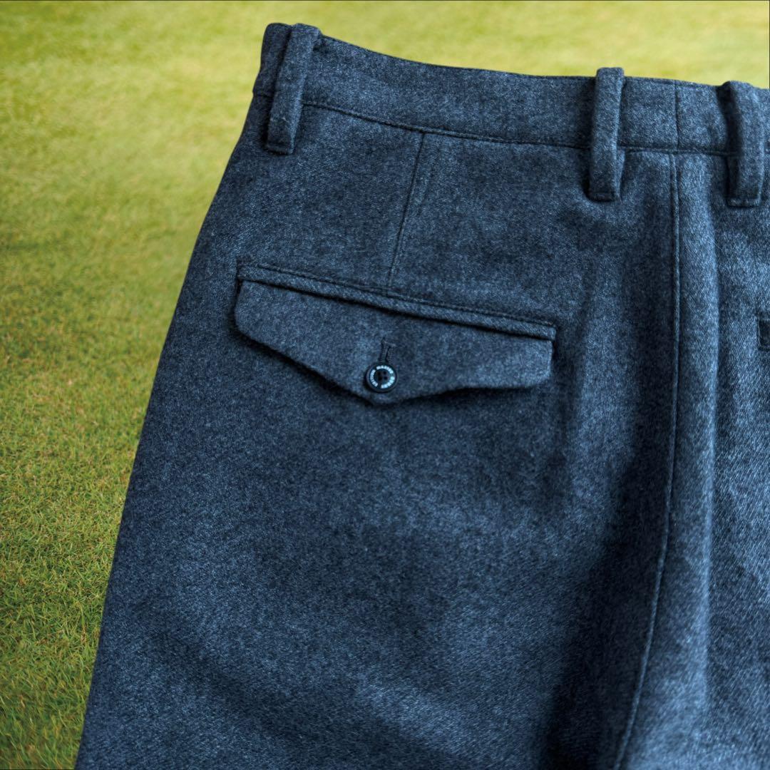 ウール素材　マスターバニー　パンツ　4 M〜L相当　グレー　起毛　秋冬ゴルフ