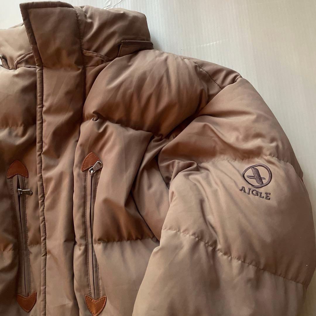 訳あり！AIGLE（エーグル）ダウンジャケット　XL相当 キャメル　アウトドア