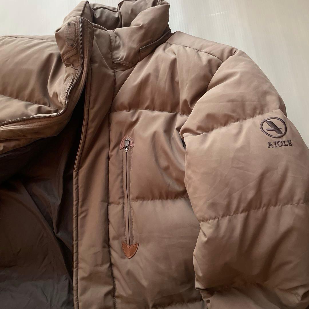 訳あり！AIGLE（エーグル）ダウンジャケット　XL相当 キャメル　アウトドア
