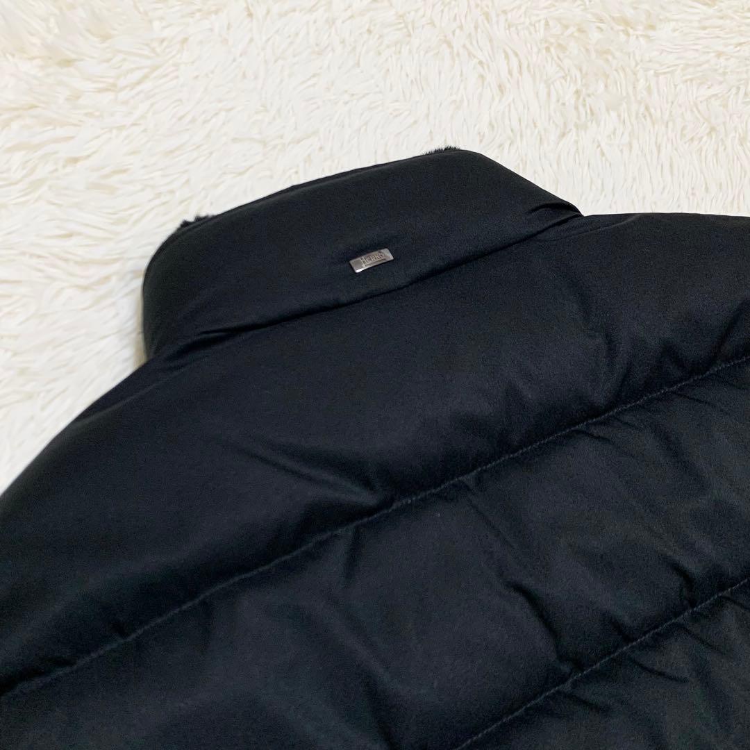 【未使用】ヘルノ ダウン ボンバージャケット アレンデール フェイクファ黒 48