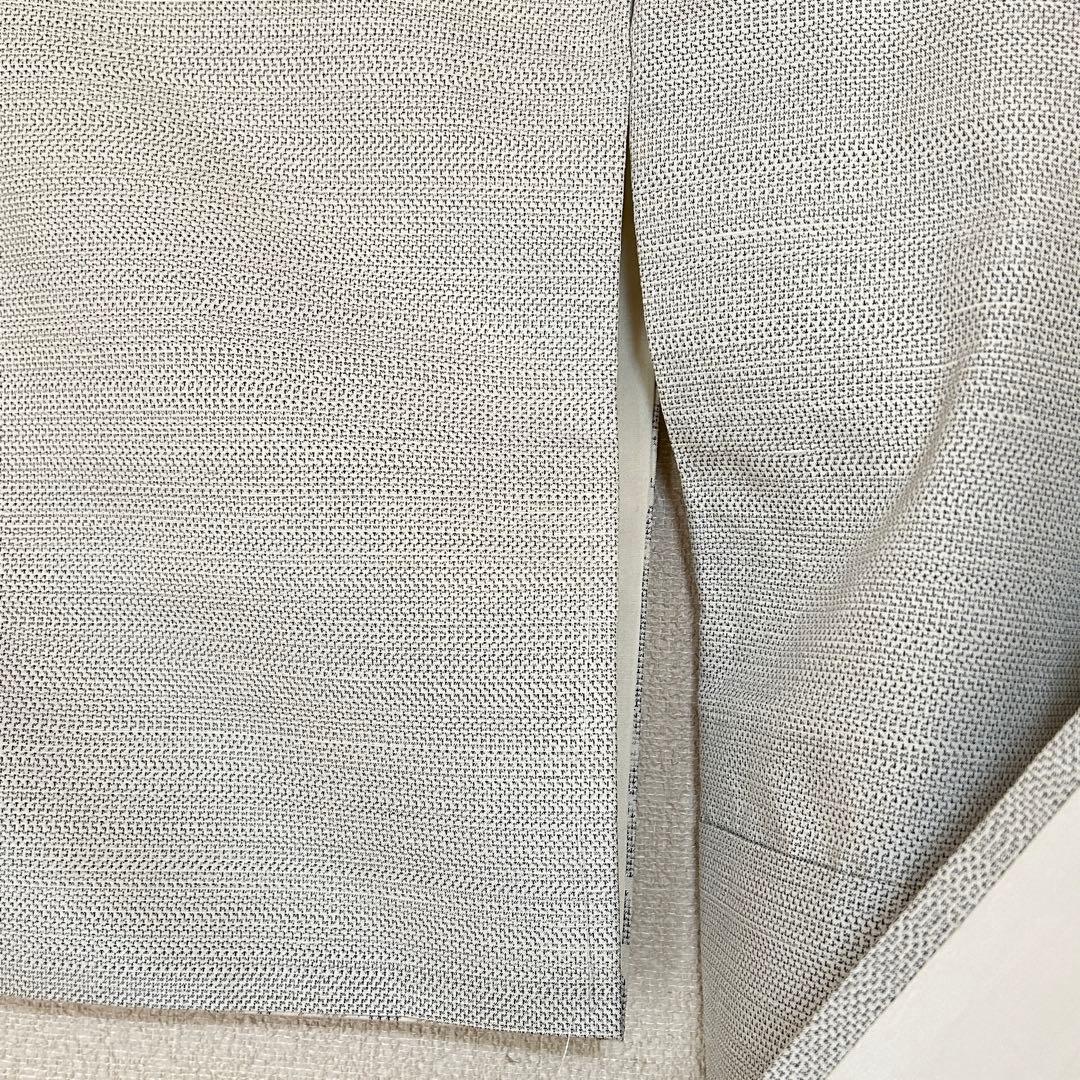 正絹　紬　付下　八掛　合わせ　ベージュ　青　緑　光沢　仕立て糸