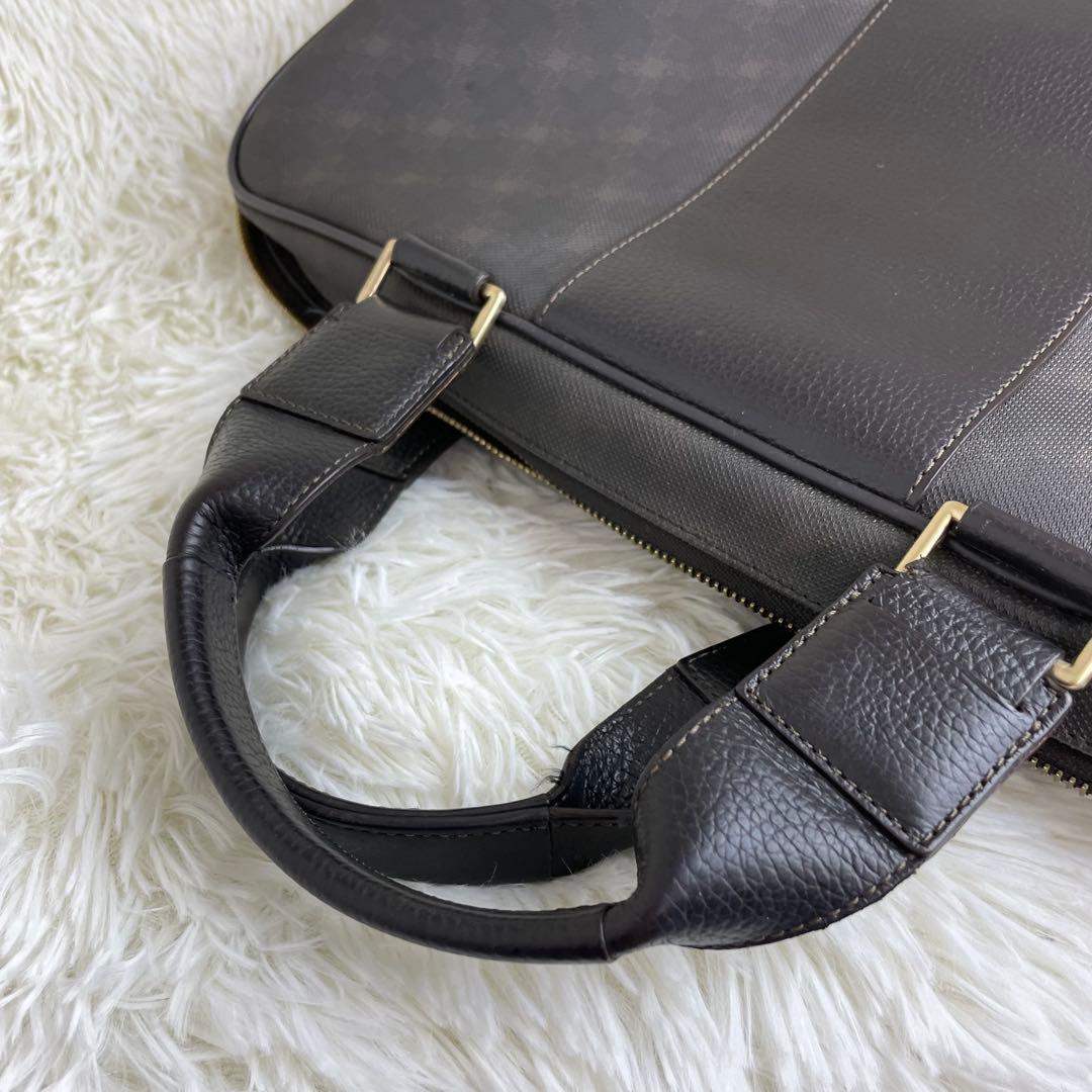 美品 ダンヒル ビジネスバッグ ブリーフケース 2way PVC レザー A4可