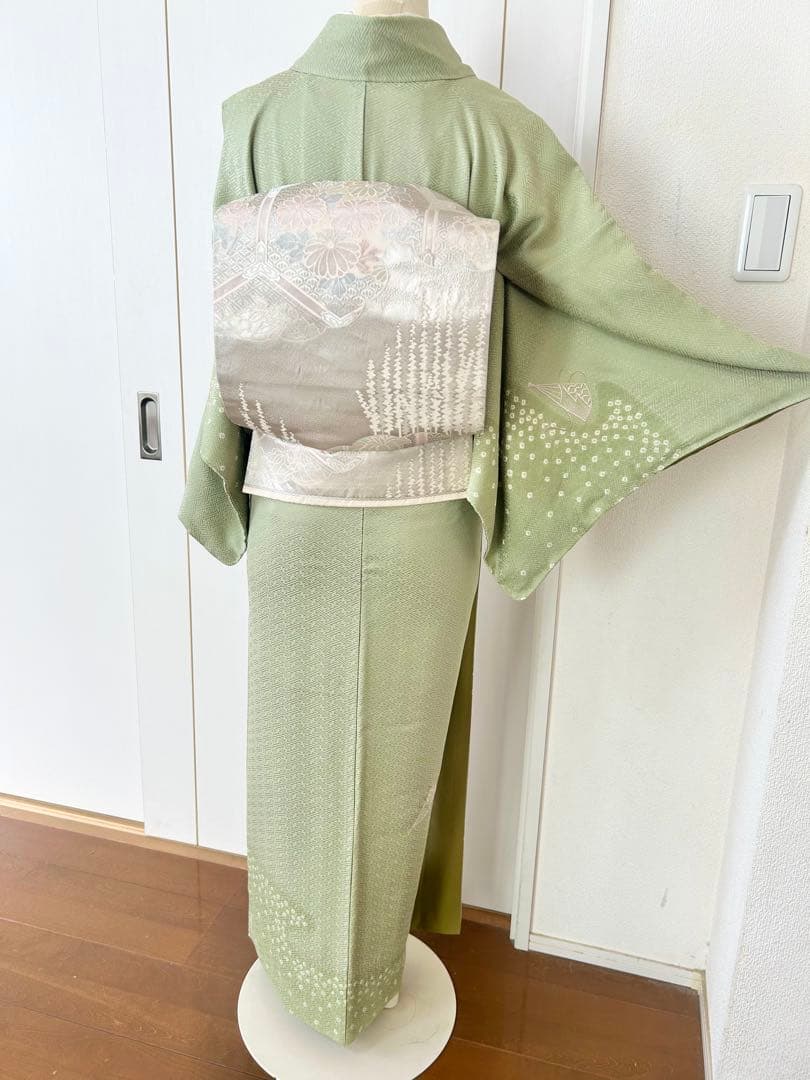 美品　一部しつけ糸付き　正絹訪問着　フルセット4点　卒業式　入学式　七五三