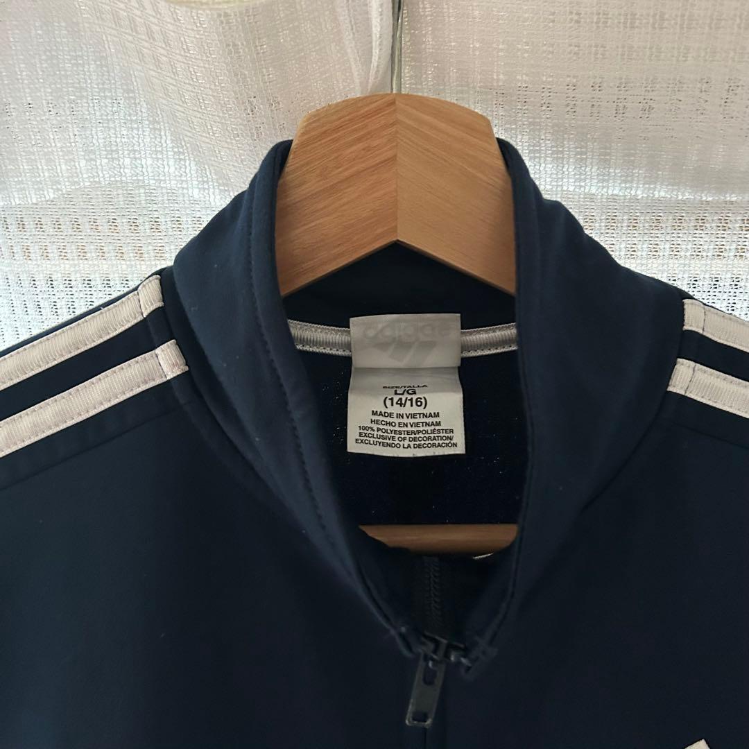 adidas ネイビー トラックジャケット 14/16 s相当