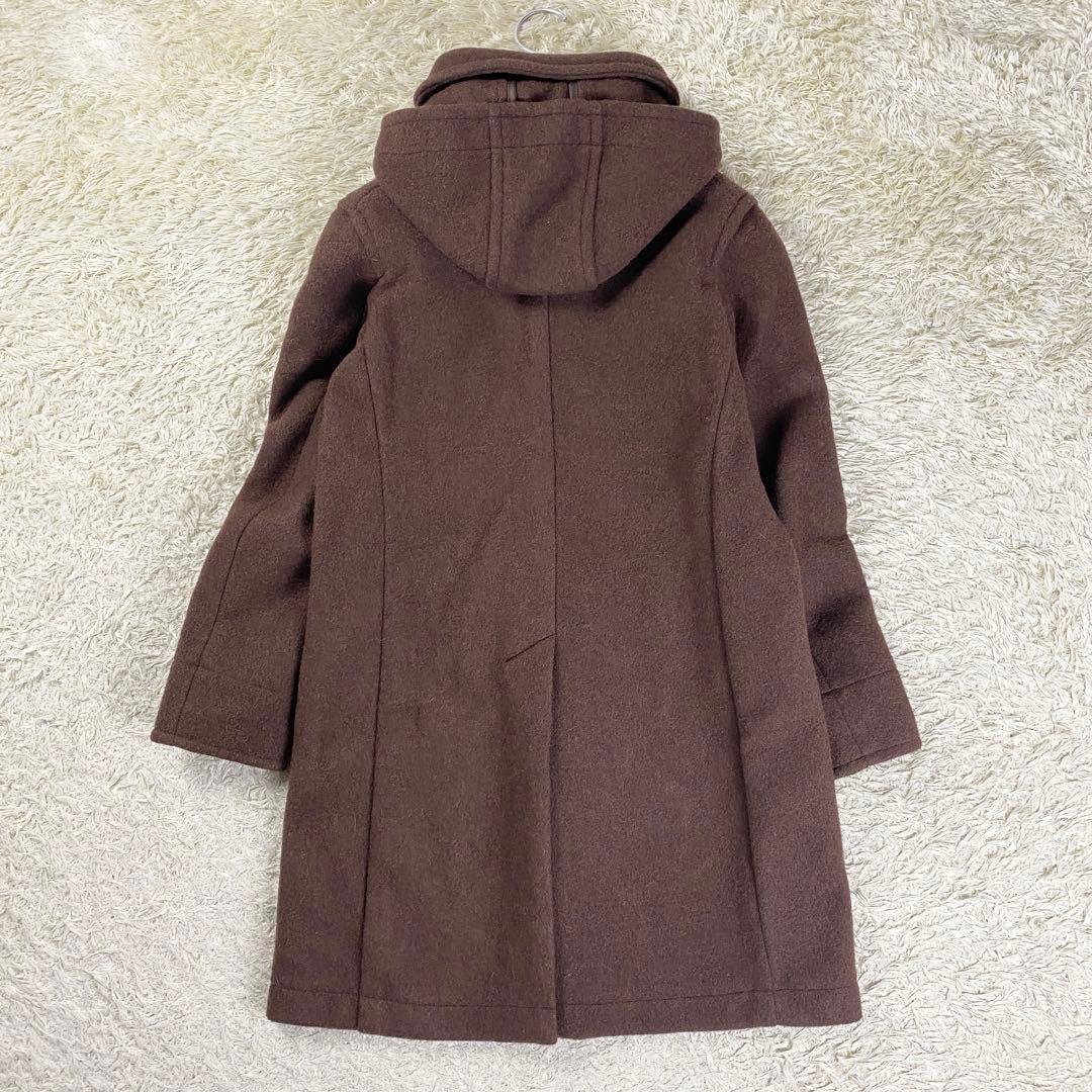 【極美品】ダントン ウールモッサ フードコート 2way 小さいサイズ 34 茶