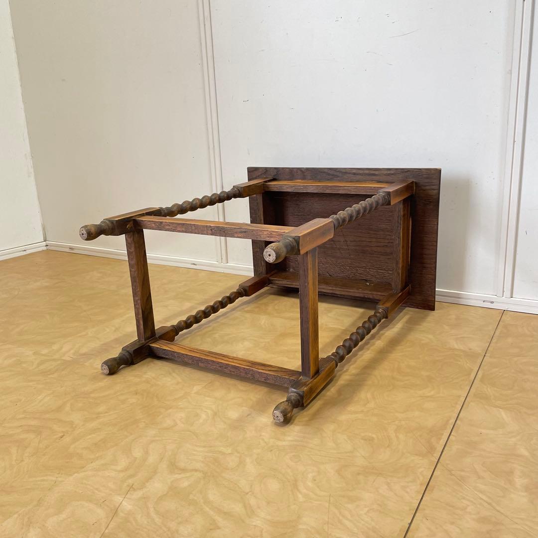 イギリス アンティーク サイドテーブル ツイストレッグ 英国 花台 テーブル