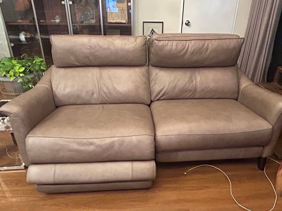 3人掛け電動リクライニングソファ ベージュ