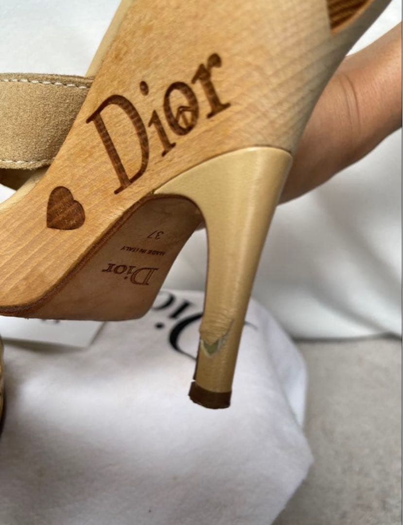 m*い様 Dior ベージュ ハイヒールサンダル 保証カード付き