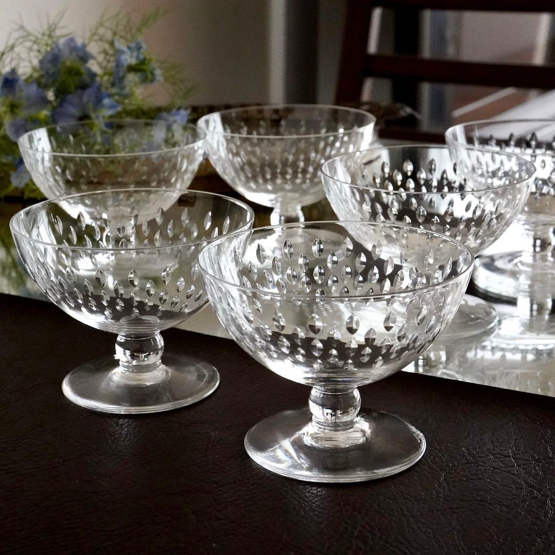 美品★オールドバカラBACCARAT★パリ★シャンパンクープ ワイングラス★6脚