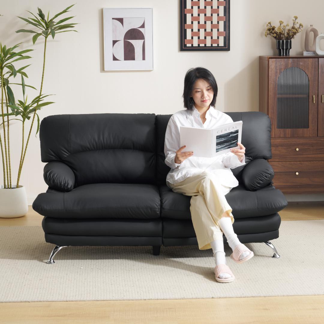 超人気！ソファー ソファ 2人掛け 幅155cm 2人掛け 北欧 BLACK