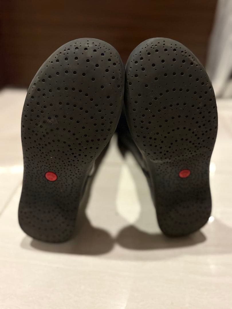 カンペール　ブラックレザー ロングブーツ サイドファスナー