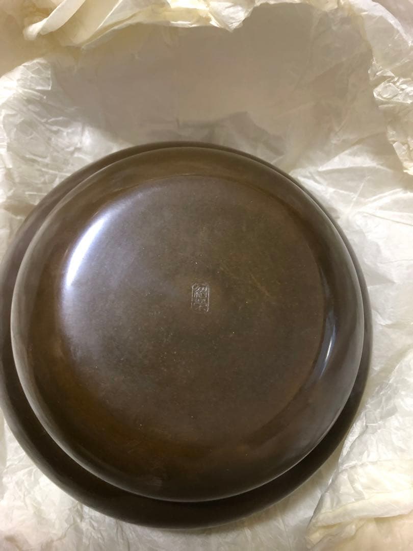 砂張銅　瓢箪　建水　金森紹栄氏作　共箱入