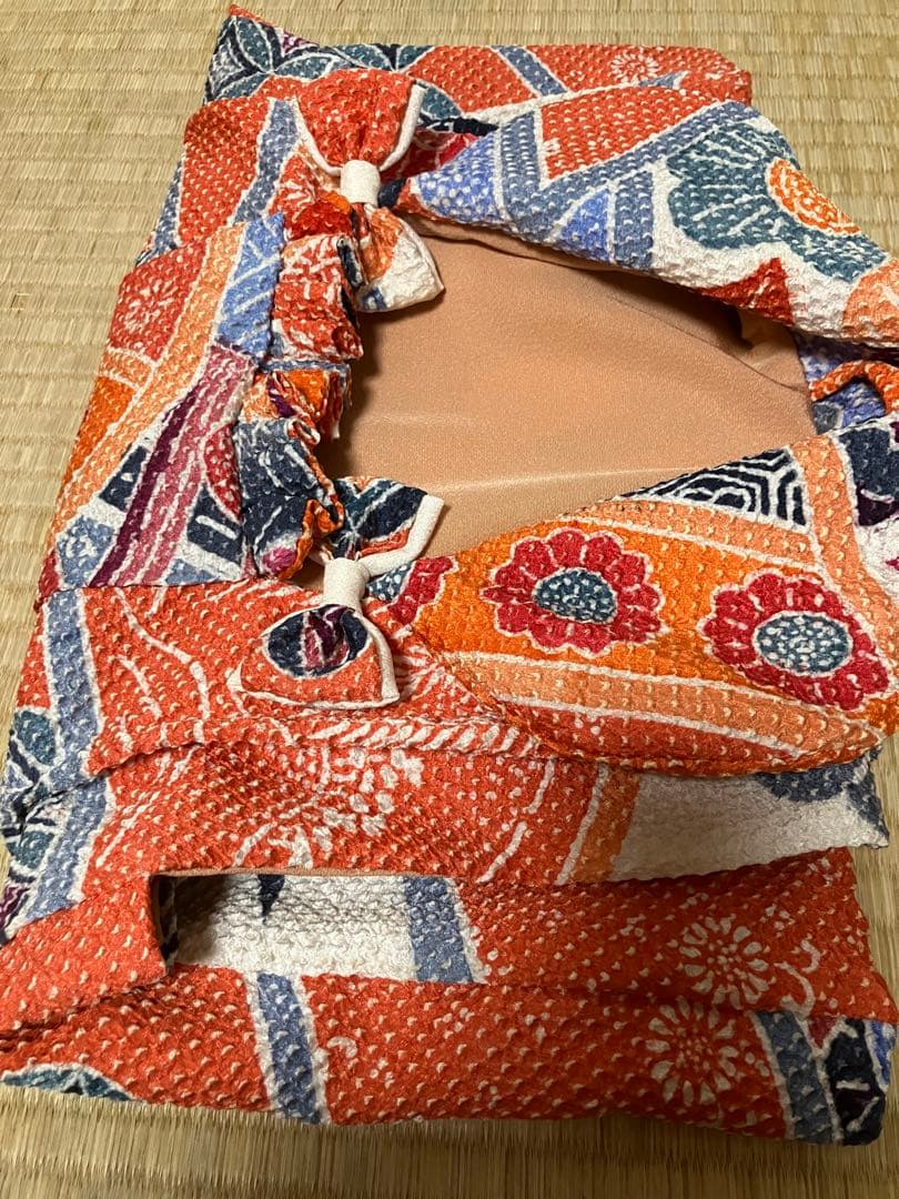 正絹　藤娘きぬたや　総絞り被布　同布髪飾り