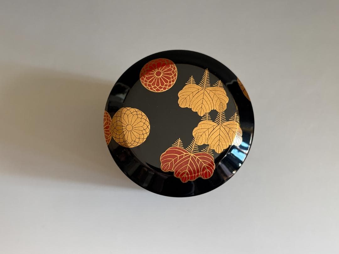 薄茶器　前端春斎　黒雪吹　高台寺蒔絵　内黒　茶道具