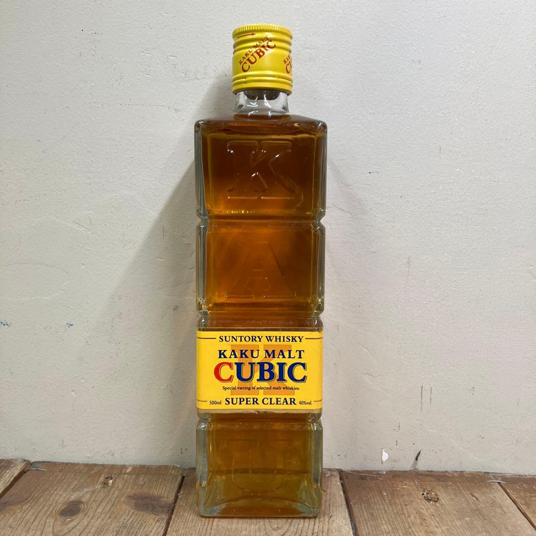 E-壁 希少 サントリー ウィスキー デザインボトル 終売 角 キュービック
