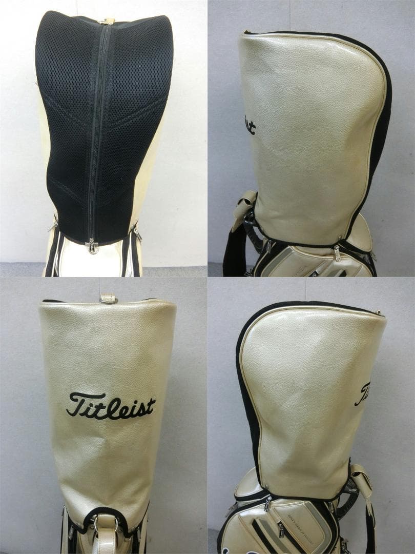 b470 ★限定品★ タイトリスト エナメルゴールド 3点式キャディバッグ