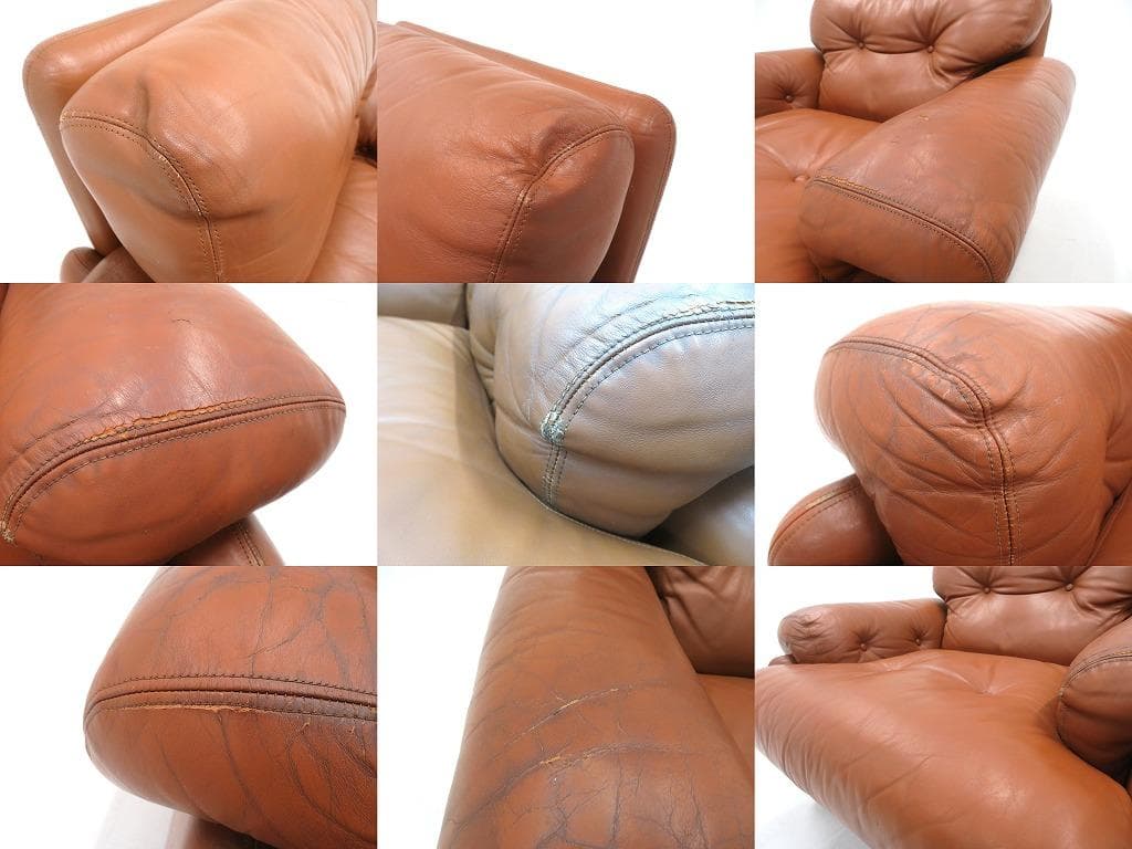 B＆Bイタリア　スカルパ　コロナド　総本革　1人掛けソファ　ビンテージ　名作