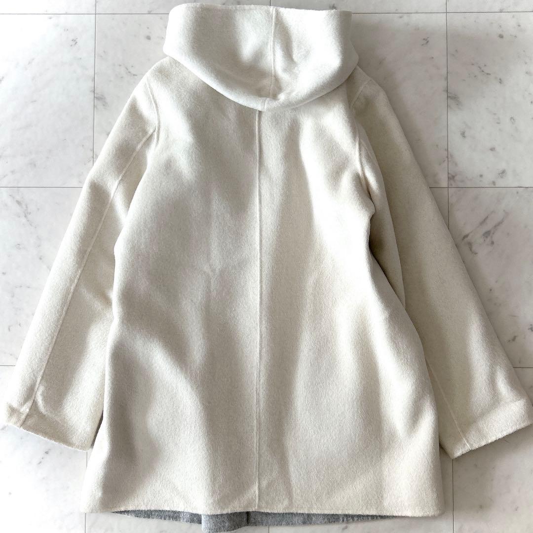 美品 23区 ウール アンゴラ カシミヤ フーテッド コート サイズ 40