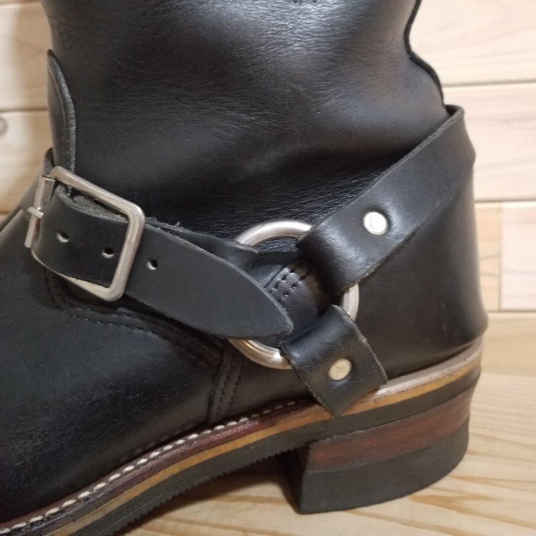 美品 80s　CHIPPEWA　エンジニア　リングブーツ　黒プリントタグ　28