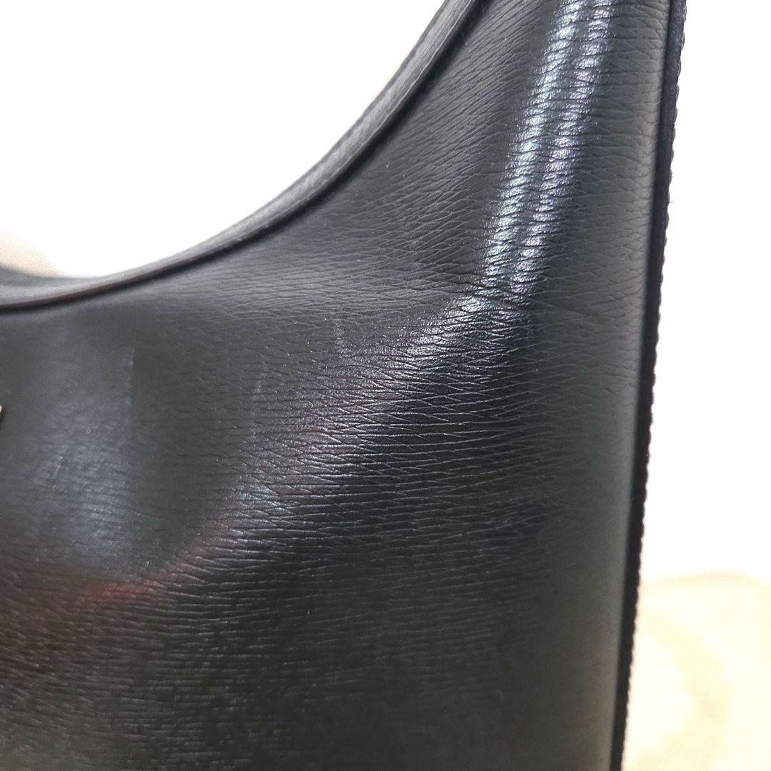 GUCCI グッチ☆ワンショルダーバッグ オールレザー ブラック プレート