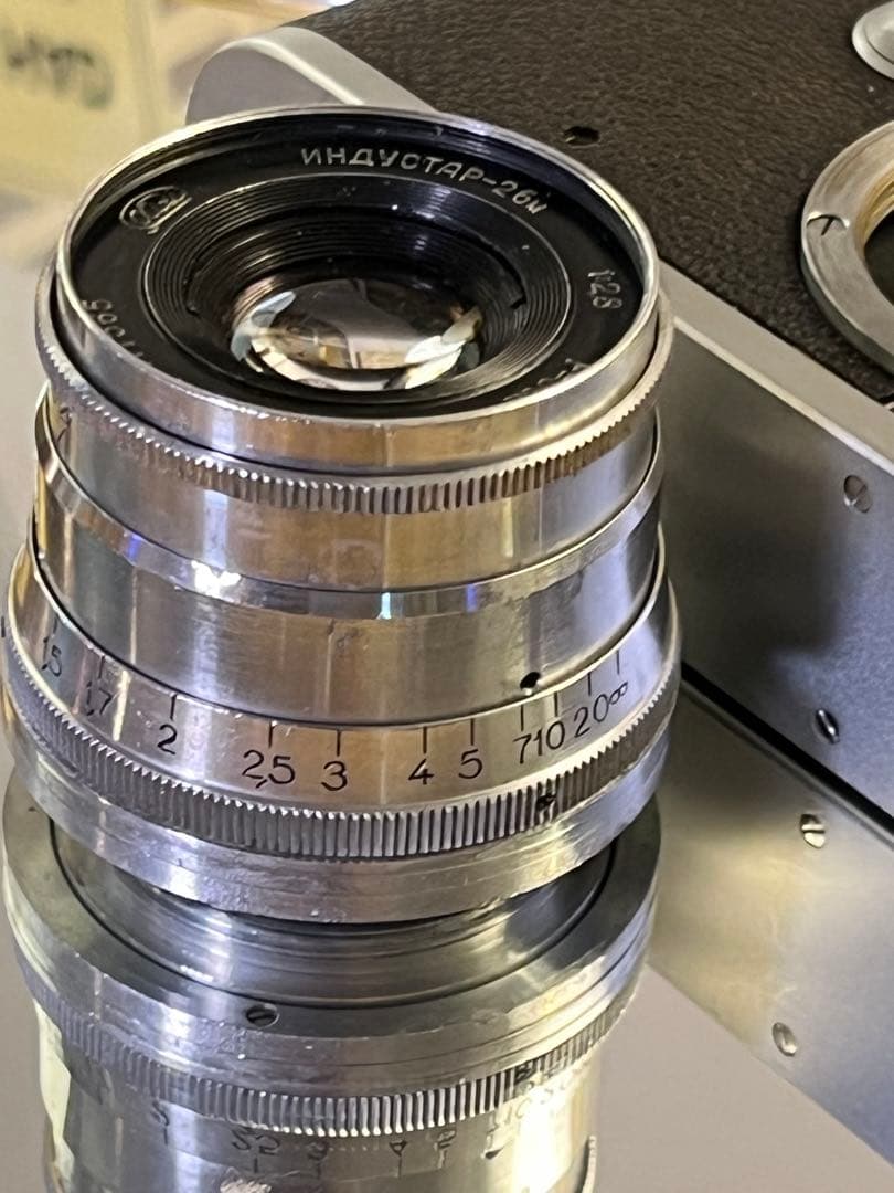 Leica Ⅲa バルナックライカ 本革ケース Fedレンズ付