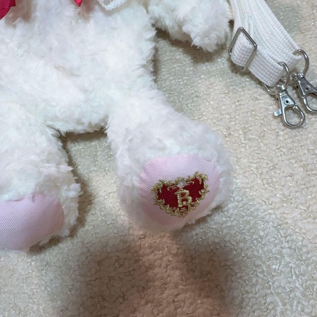 うさくみゃちゃんポシェット　白エンジ