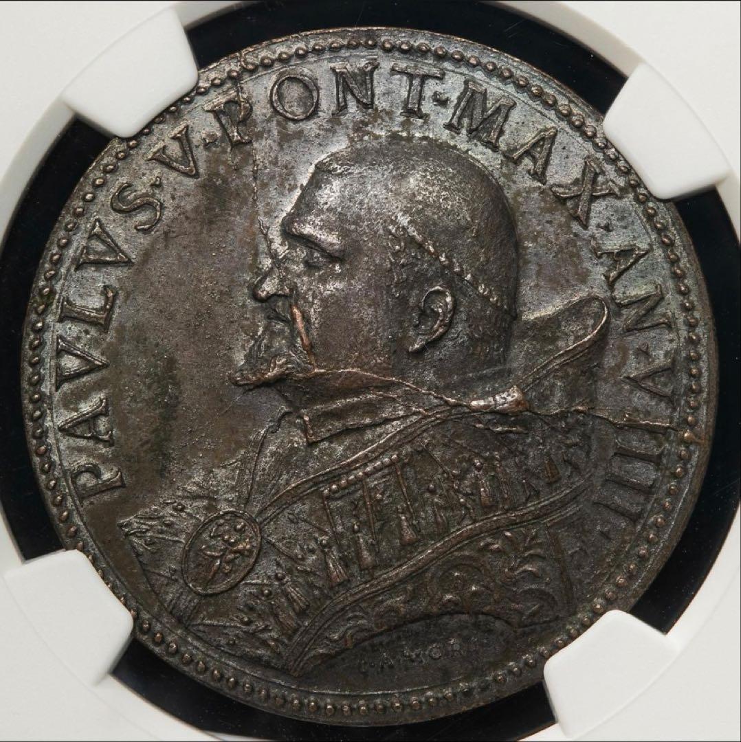 バシリカ大聖堂❗️1613年 パウルス5世　美術品ブロンズメダル