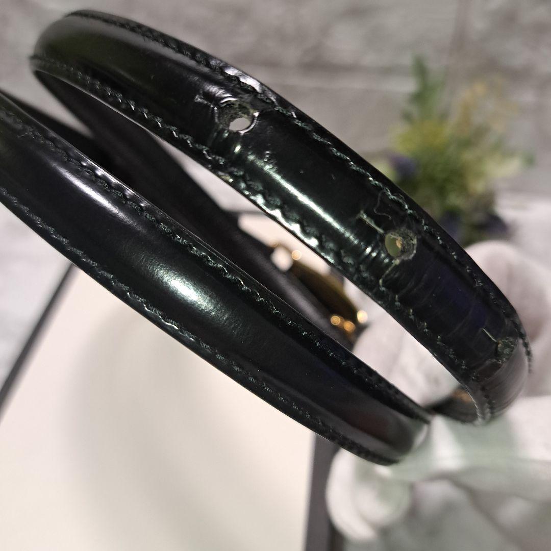 ✨️超美品✨️GUCCI グッチ ベルト ブラック レザー　 ゴールドバックル