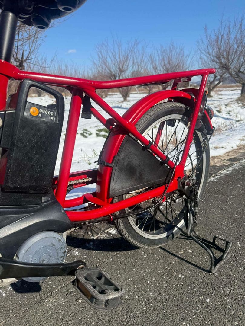 Guytto 赤 電動アシスト自転車 バスケット付き