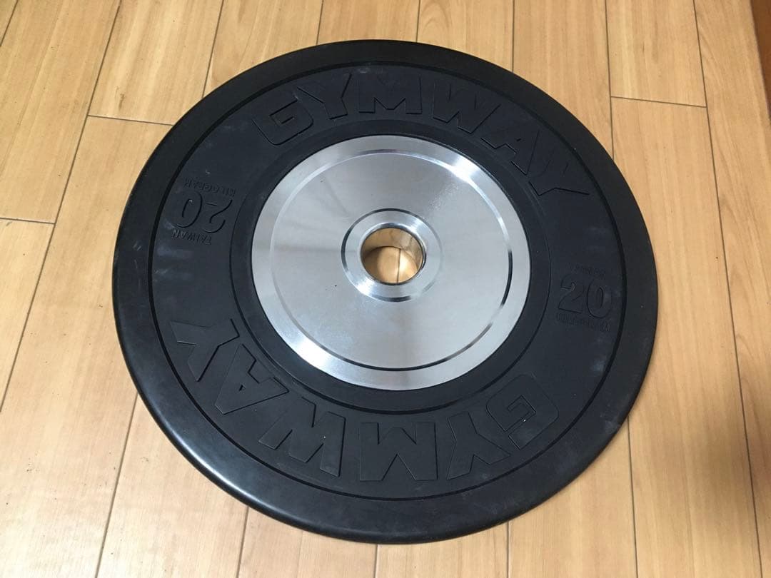 ① GYMWAYバンパープレート 20kg x 1枚