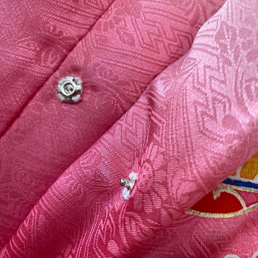 新品 お祝着 ミツ身 被布 正絹 手描き 描黄鈴 日本製 七五三 三歳お祝い