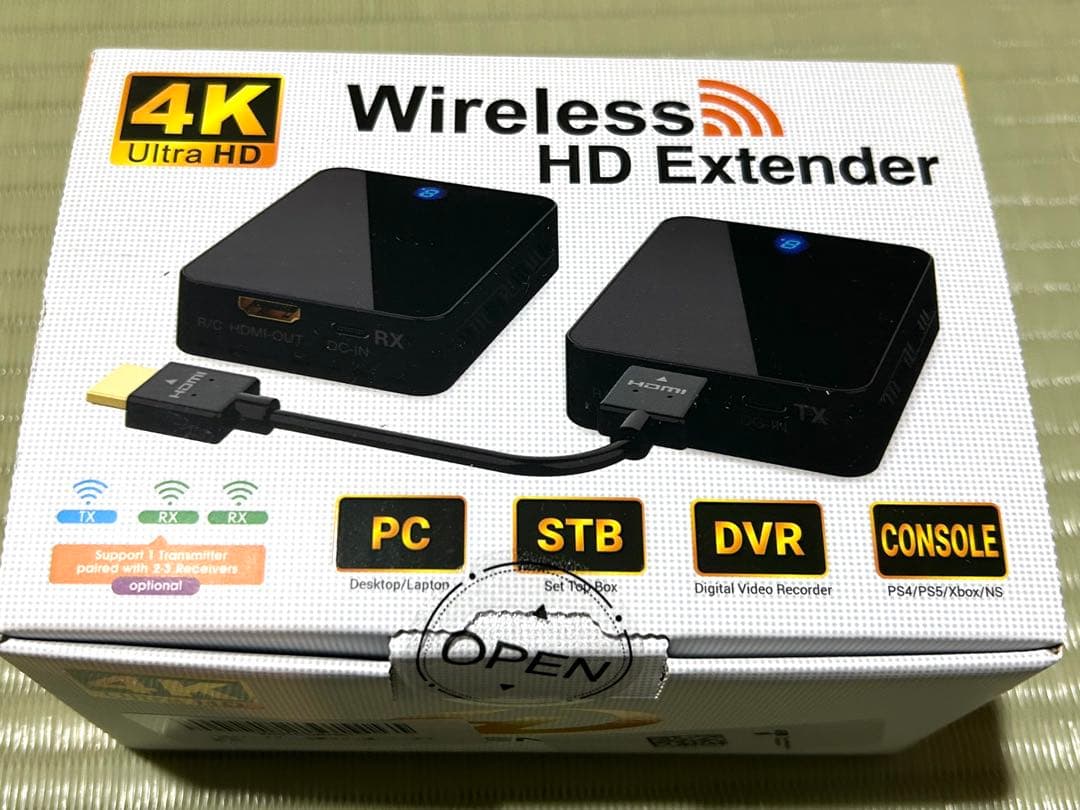 ワイヤレスHDMI送信機と受信機【4Kデコード 4K出力/プライバシー保護】