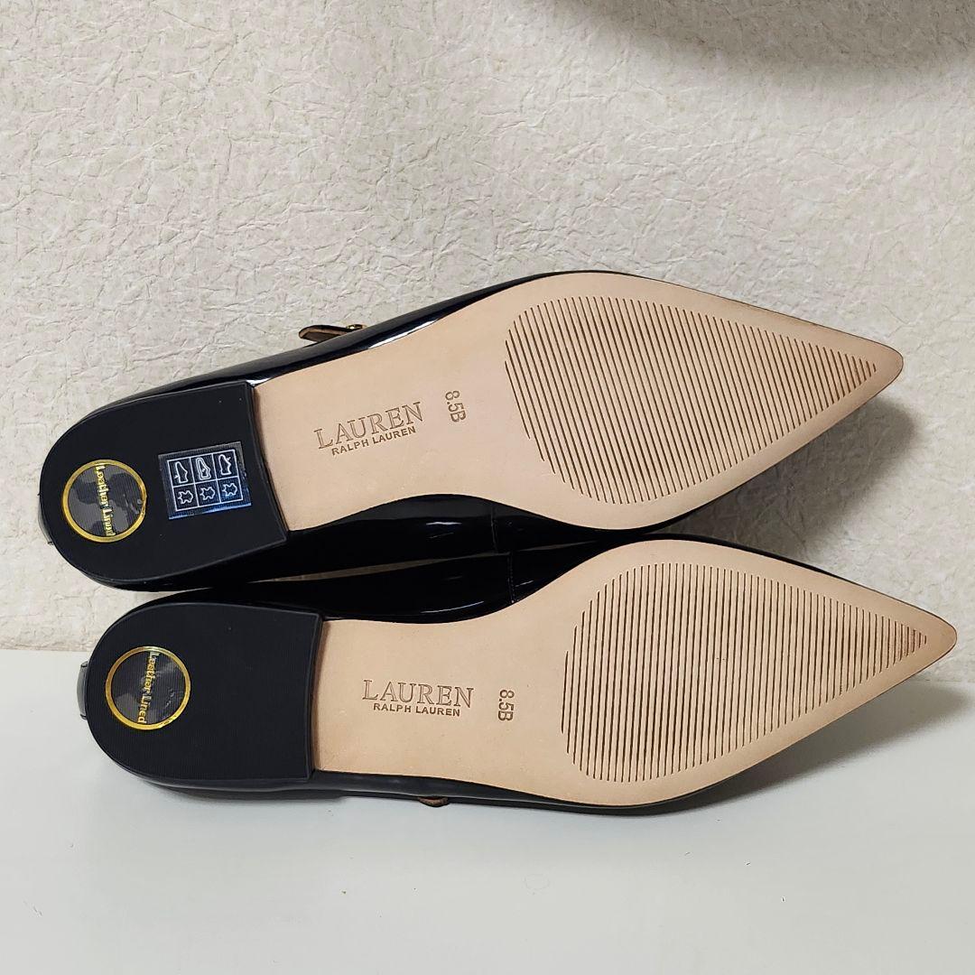 新品 LAUREN RALPH LAUREN フラットパンプス US8.5