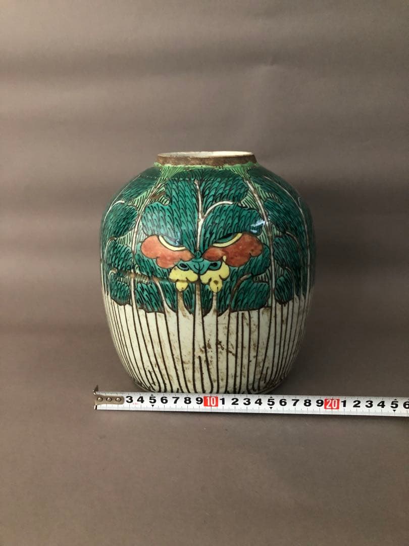 中国骨董　古美術　清朝　粉彩壺