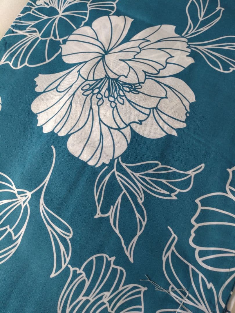 新品未使用　浴衣　ターコイズブルー　綿　高級浴衣　夏着物