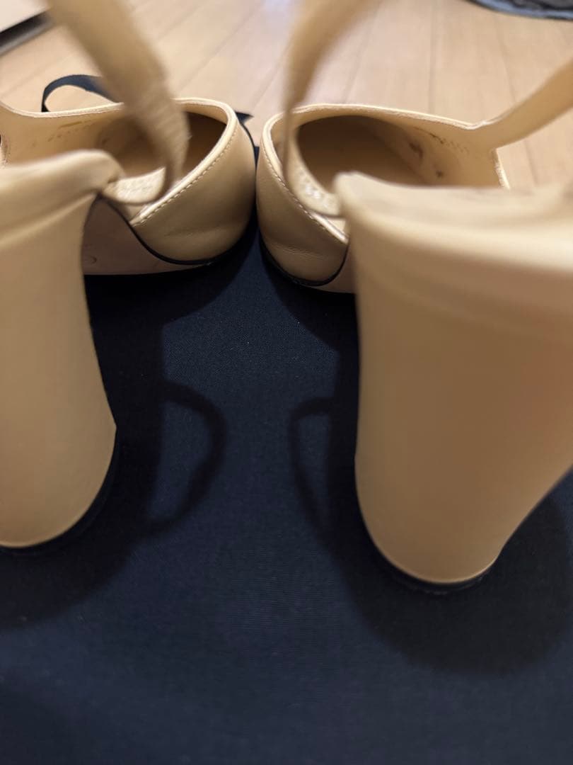 シャネル スリングバック ミュール パンプス バイカラー 36.5サイズ