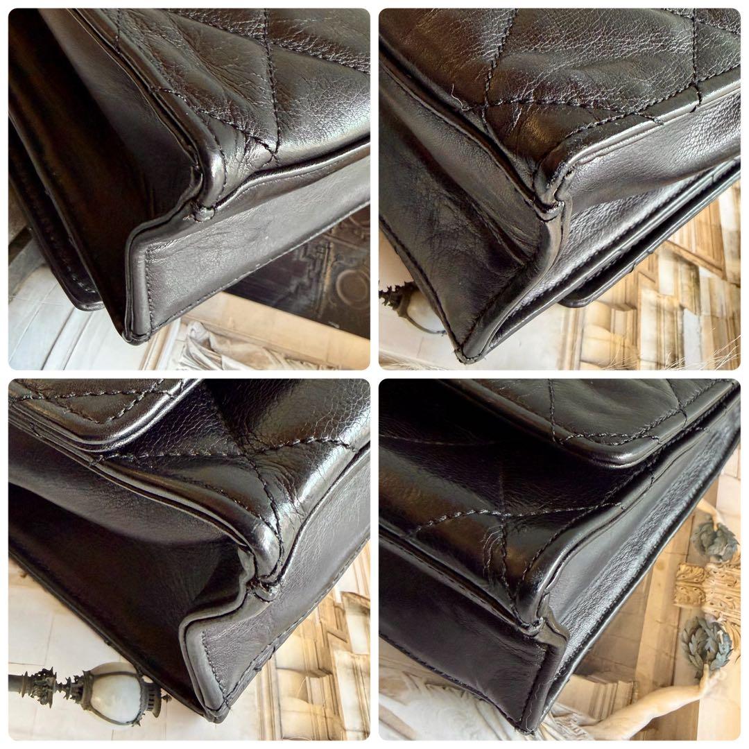 シャネル CHANEL マトラッセ チェーン ショルダーバッグ ラム ブラック