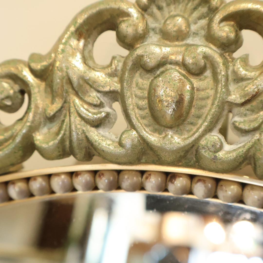 アンティーク調 ウォールミラー 壁掛け鏡 エレガント クラシカル ロココ調